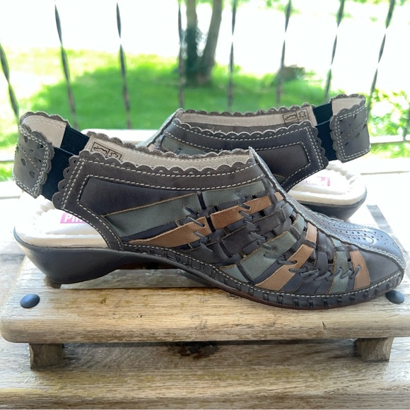 Pikolinos Romana Heels Womens Sz. US 9.5 EU 40 Woven Closed Toe Shoes. EUC - Picture 8 of 11